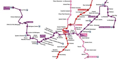 Метро Бордо карте